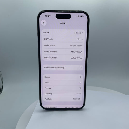 Apple iPhone 15 Pro 128GB Natural Titanium, Unlocked Grade A/B