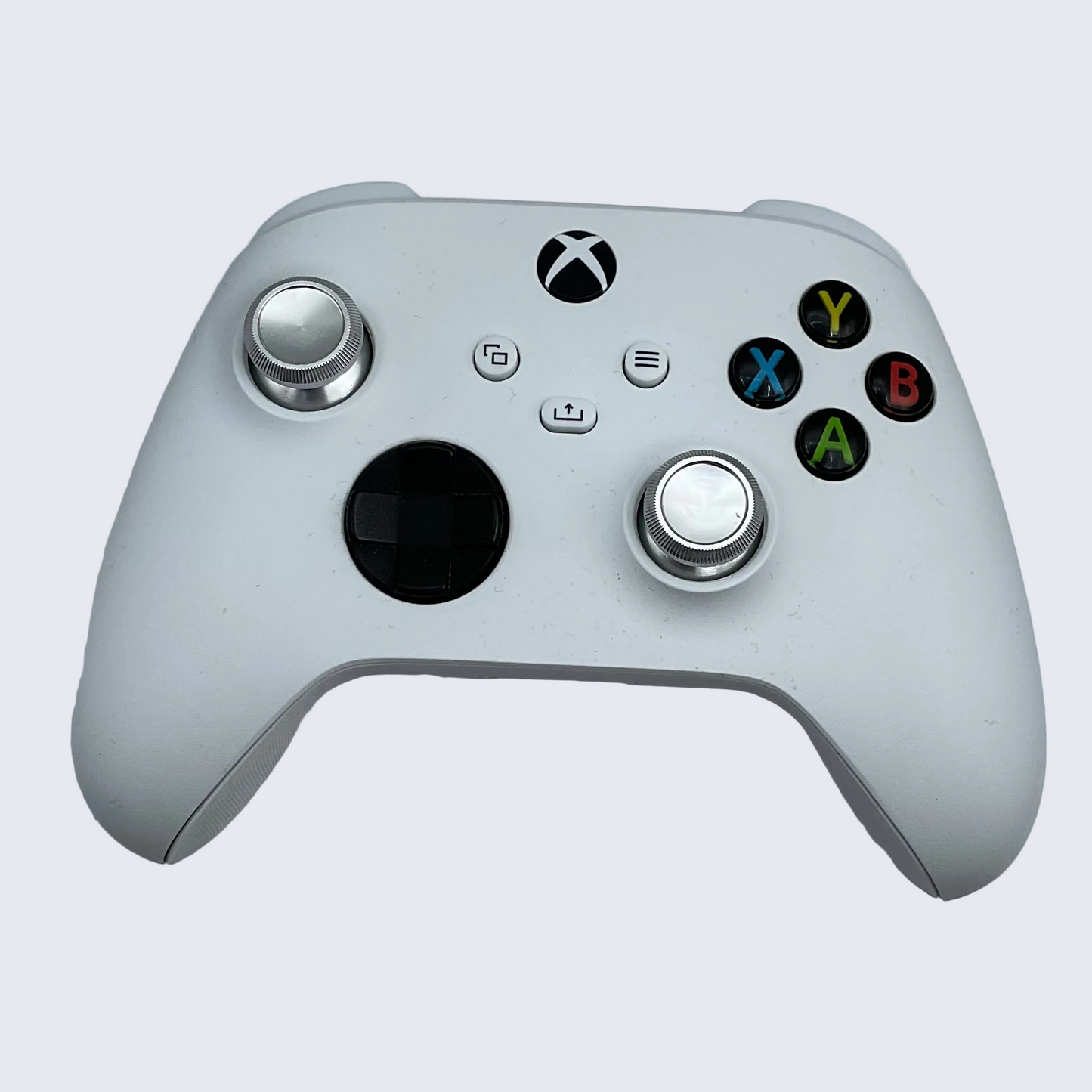 Xbox One Series X/S Controller (white) Grade A with custom metal Thumb sticks