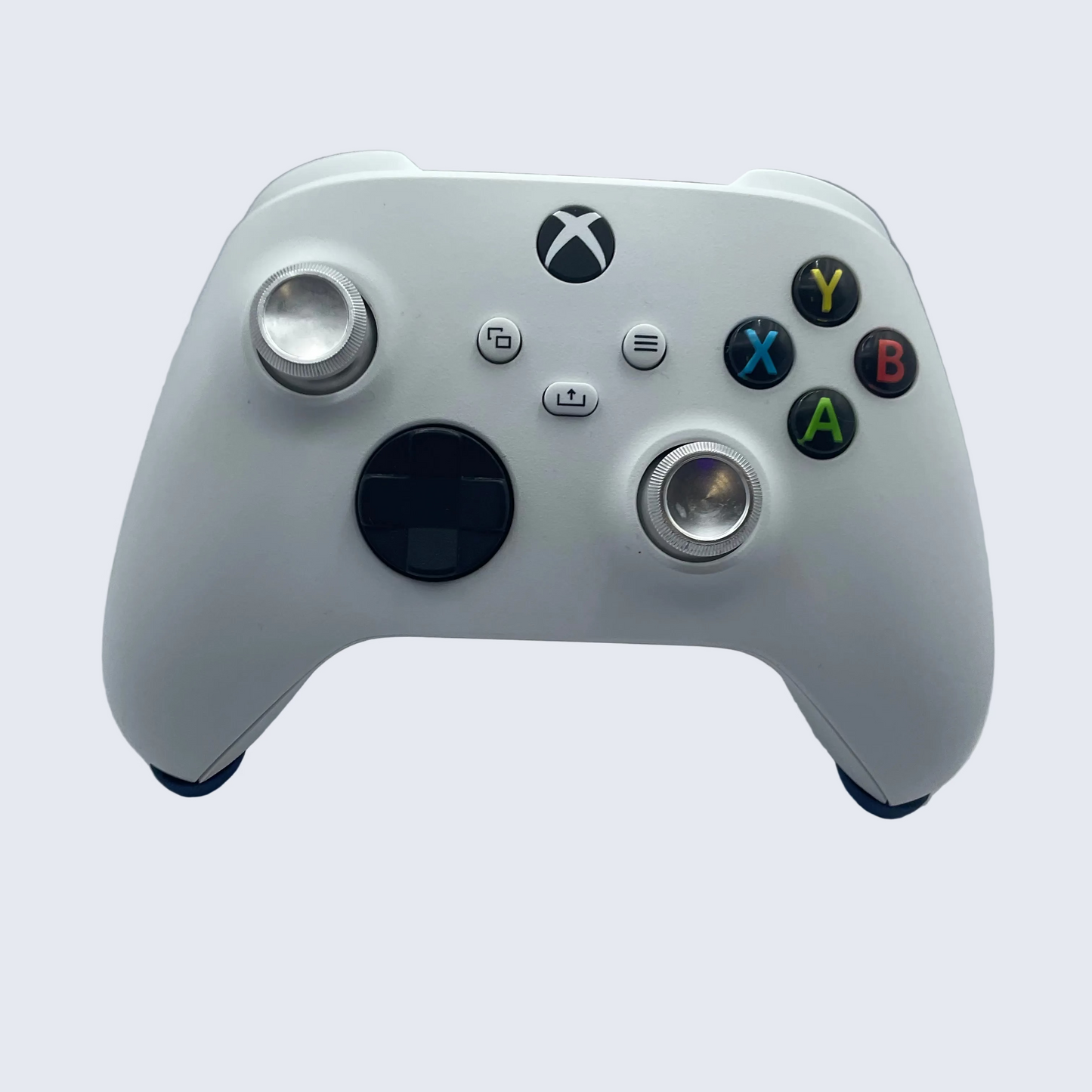 Xbox One Series X/S Controller (white) Grade A with custom metal Thumb sticks